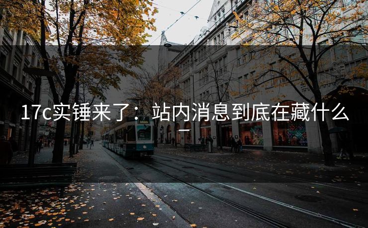 17c实锤来了：站内消息到底在藏什么_